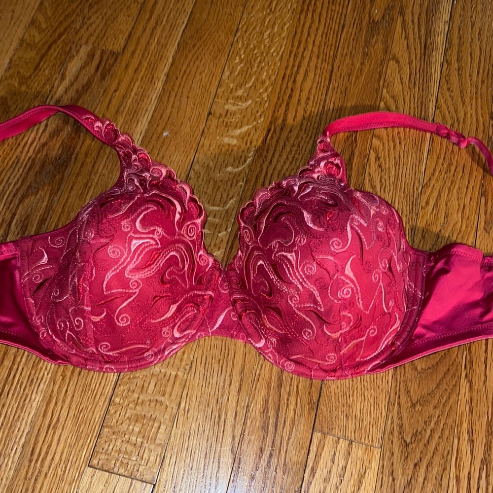 Red bra by Playtex 40D.